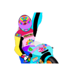 Moto Race Rainbow-colored Riders 31 @03（個別スタンプ：34）