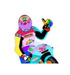Moto Race Rainbow-colored Riders 31 @03（個別スタンプ：35）