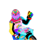 Moto Race Rainbow-colored Riders 31 @03（個別スタンプ：40）