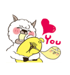 World-weary chicken ＆ Enthusiasm alpaca（個別スタンプ：14）