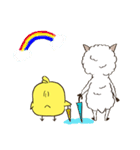 World-weary chicken ＆ Enthusiasm alpaca（個別スタンプ：40）