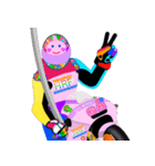 Moto Race Rainbow-colored Riders 68 @02（個別スタンプ：17）