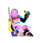 Moto Race Rainbow-colored Riders 68 @02（個別スタンプ：22）