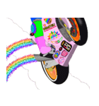 Moto Race Rainbow-colored Riders 68 @02（個別スタンプ：26）