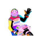 Moto Race Rainbow-colored Riders 68 @02（個別スタンプ：31）