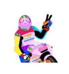Moto Race Rainbow-colored Riders 68 @02（個別スタンプ：32）