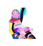 Moto Race Rainbow-colored Riders 68 @02（個別スタンプ：34）