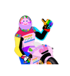Moto Race Rainbow-colored Riders 68 @02（個別スタンプ：35）