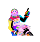 Moto Race Rainbow-colored Riders 68 @02（個別スタンプ：36）
