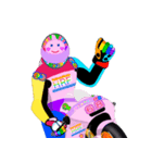 Moto Race Rainbow-colored Riders 68 @02（個別スタンプ：40）