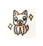 犬スタンプ（手書き日本語あいさつ）（個別スタンプ：33）