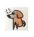 犬スタンプ（手書き日本語あいさつ）（個別スタンプ：36）