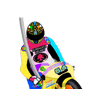 Moto Race Rainbow-colored Riders 64 @06（個別スタンプ：5）