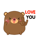 Cute Fat Bear Sticker(eng)（個別スタンプ：13）