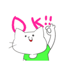 センスのないTシャツの猫（個別スタンプ：3）