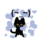 黒猫×顔文字（個別スタンプ：15）