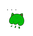 コスプレクラボー(緑の猫  ver.)（個別スタンプ：9）