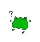コスプレクラボー(緑の猫  ver.)（個別スタンプ：20）
