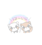 パステルカラーなふわふわレッサーパンダ☆（個別スタンプ：3）