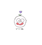 頭からお花が咲いてるスタンプ（個別スタンプ：16）