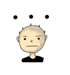 無表情な男の子のスタンプ（個別スタンプ：5）