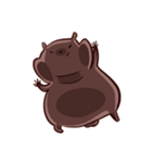 fat fat brown bear（個別スタンプ：6）