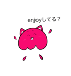 コスプレクラボー(ピンク色の猫)（個別スタンプ：12）