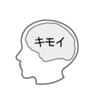 現在の自分の頭の中、脳の構造（個別スタンプ：6）