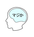 現在の自分の頭の中、脳の構造（個別スタンプ：13）