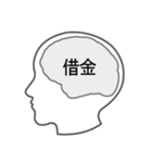 現在の自分の頭の中、脳の構造（個別スタンプ：17）
