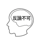 現在の自分の頭の中、脳の構造（個別スタンプ：25）