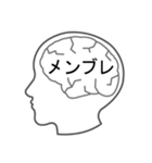 現在の自分の頭の中、脳の構造（個別スタンプ：28）