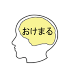 現在の自分の頭の中、脳の構造（個別スタンプ：31）