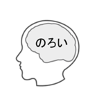 現在の自分の頭の中、脳の構造（個別スタンプ：33）