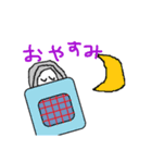 日常で使えるイカとタイヤのスタンプ1（個別スタンプ：7）