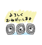 日常で使えるイカとタイヤのスタンプ2（個別スタンプ：10）