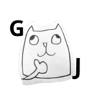 鉛筆で描いたねこ（個別スタンプ：8）
