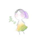 水彩系女子 ver2.0（個別スタンプ：16）