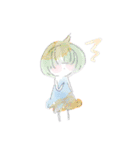 水彩系女子 ver2.0（個別スタンプ：19）
