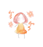 水彩系女子 ver2.0（個別スタンプ：21）