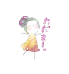 水彩系女子 ver2.0（個別スタンプ：24）