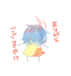 水彩系女子 ver2.0（個別スタンプ：34）