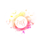 newYear2018circle（個別スタンプ：4）