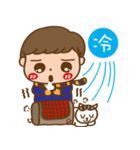 Bosom buddy:Cat tama and Little Ze（個別スタンプ：18）