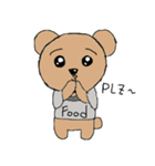 Food's Bear ＆ naughty dog（個別スタンプ：19）