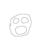 black line face（個別スタンプ：4）