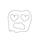 black line face（個別スタンプ：8）