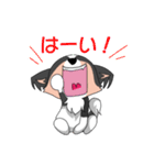 トライカラーのパピヨンくん（個別スタンプ：1）