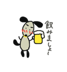 まゆげ犬。（個別スタンプ：1）