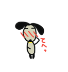 まゆげ犬。（個別スタンプ：4）